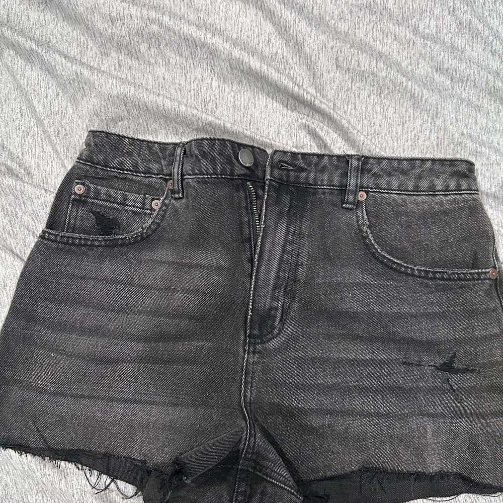 Billabong Drifter Distressed Black Denim Shorts